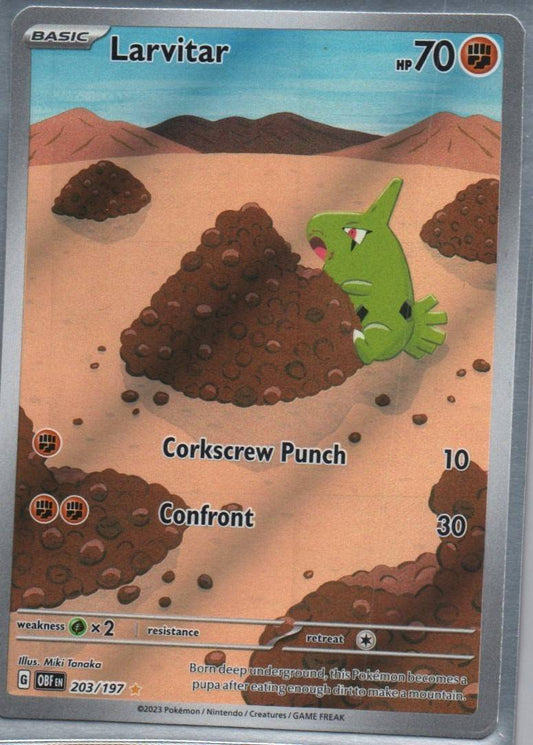 #203/197 Larvitar SV03: Obsidian Flames tcg