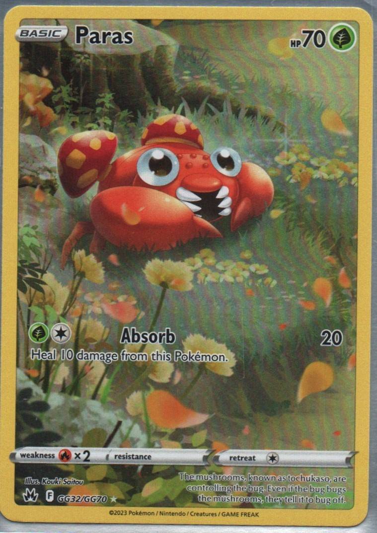 #GG32/GG70 Paras Crown Zenith: Galarian Gallery Ultra Rare tcg