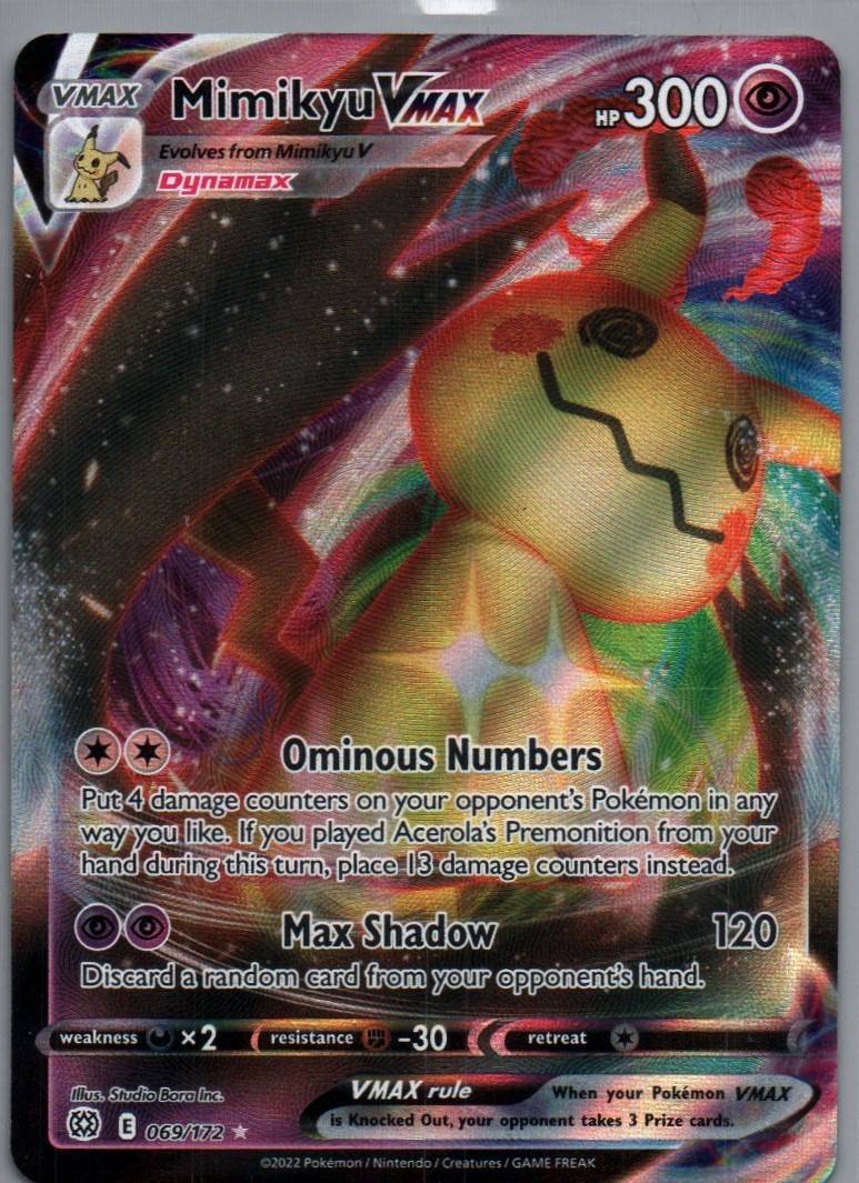 #069/172 Mimikyu VMAX SWSH09: Brilliant Stars Ultra Rare tcg