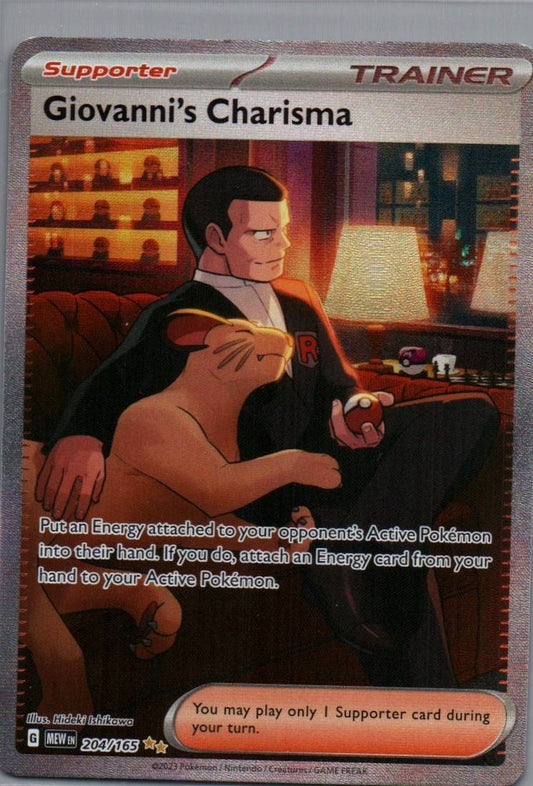 #204/165 Giovanni's Charisma SV: Scarlet & Violet 151