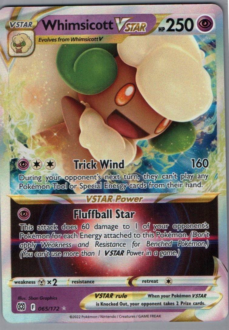 #065/172 Whimsicott VSTAR SWSH09: Brilliant Stars