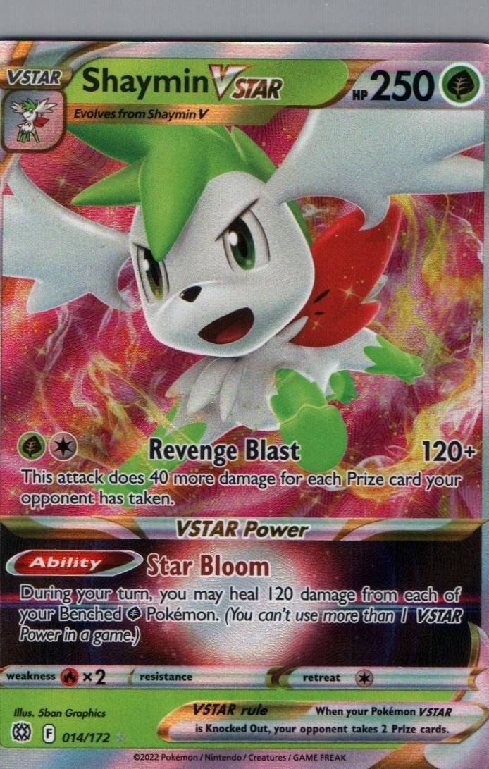 #014/172 Shaymin VSTAR SWSH09: Brilliant Stars Ultra Rare tcg