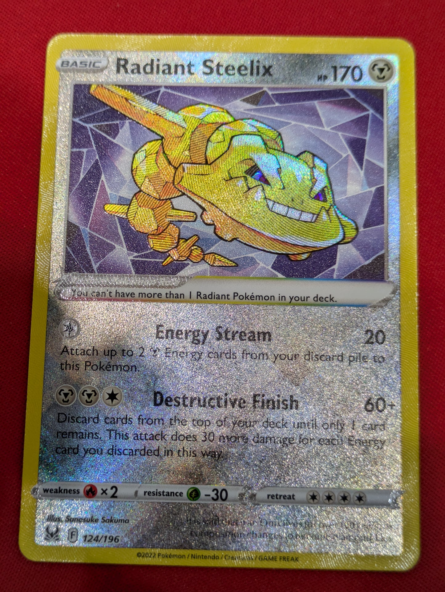 #124/196 Radiant Steelix SWSH11: Lost Origin