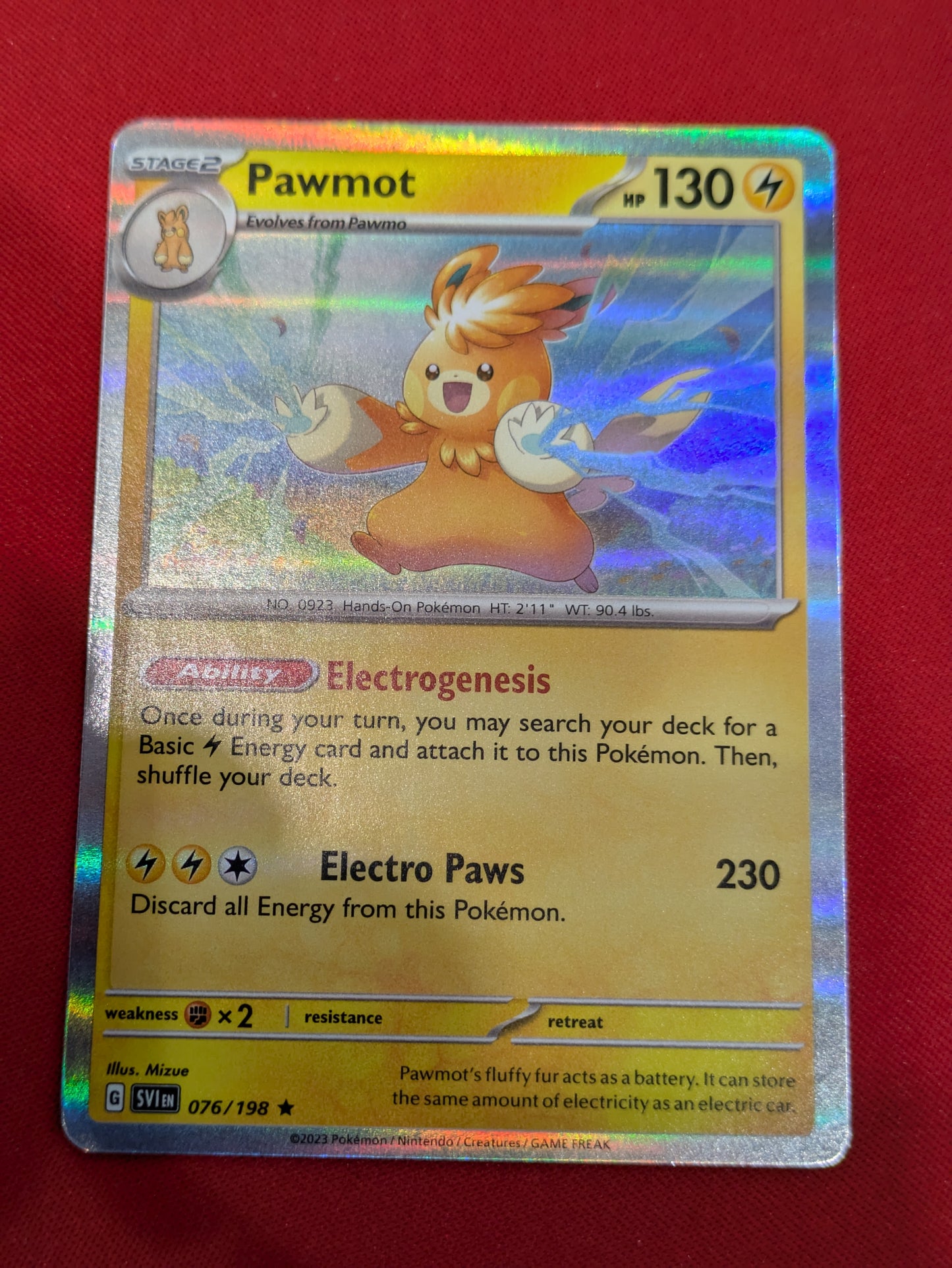 #076/198 Pawmot SV01: Scarlet & Violet Base Set