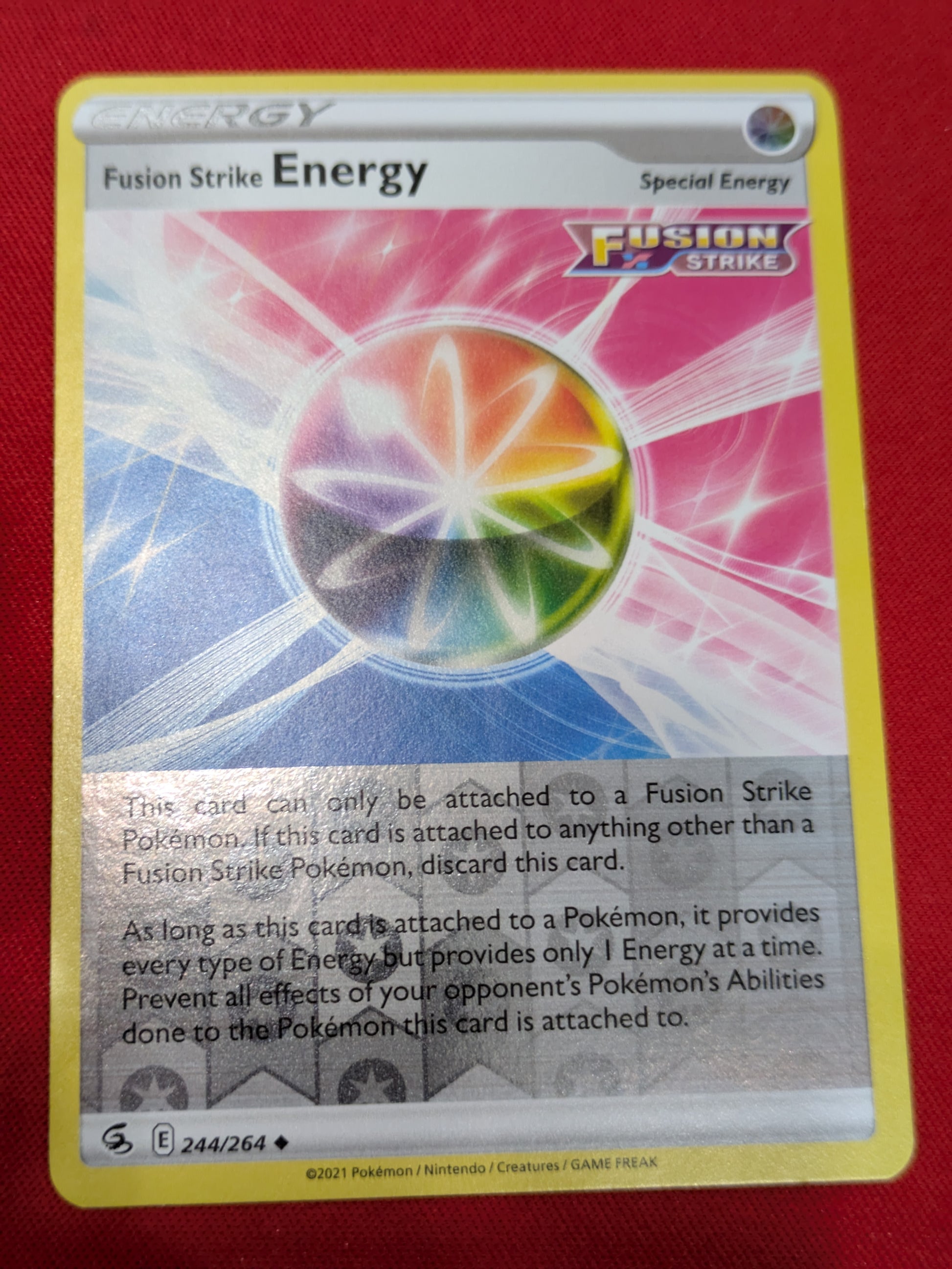 #244/264 Fusion Strike Energy Prize Pack Series Cards