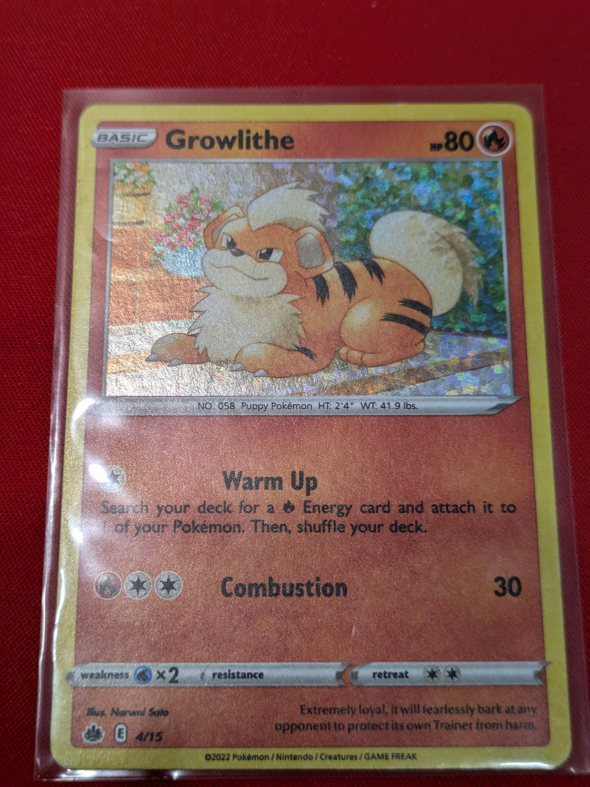 #004/015 Growlithe - 4/15 McDonald's Promos 2022