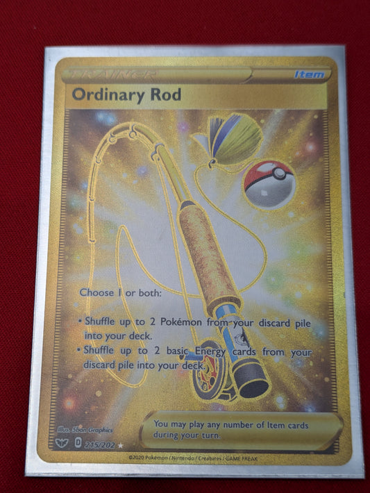 #215/202 Ordinary Rod (Secret) SWSH01: Sword & Shield Base Set