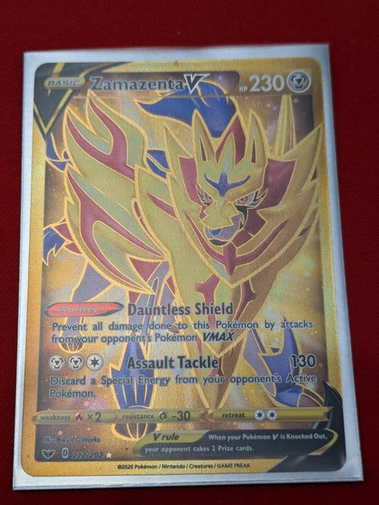 #212/202 Zamazenta V (Secret) SWSH01: Sword & Shield Base Set