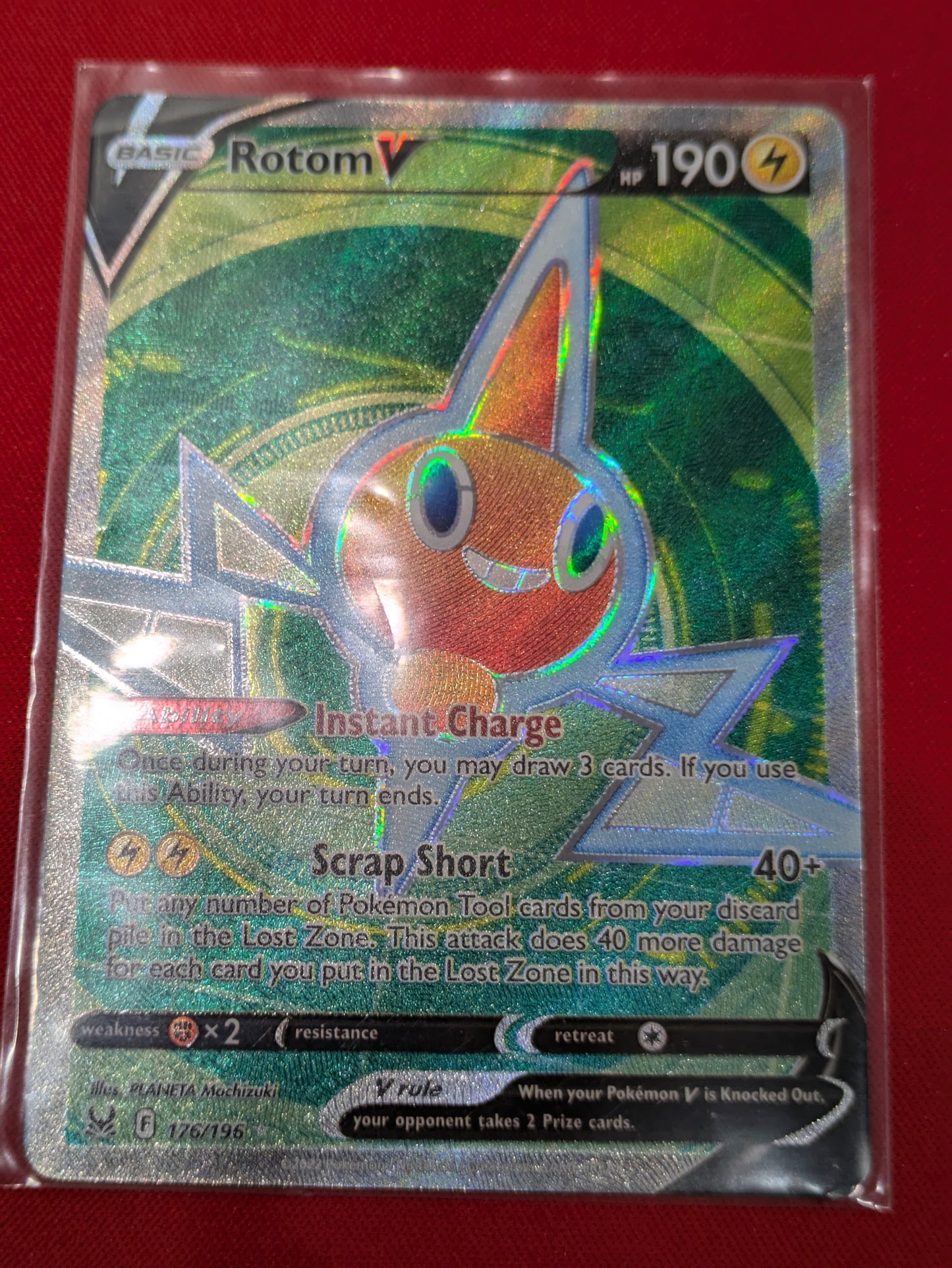 #176/196 Rotom V (Full Art) SWSH11: Lost Origin