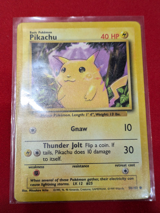 #58 Pikachu (Base Set) Pikachu World Collection Promos