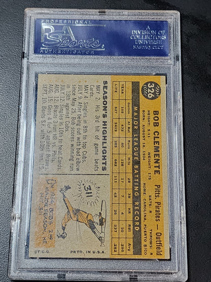 1960 Topps #326 Bob Clemente PSA 6