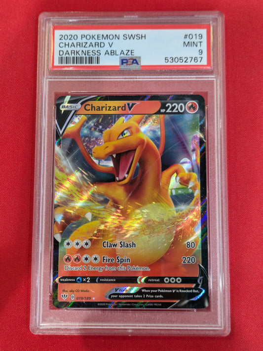 #019/189 Charizard V SWSH03: Darkness Ablaze PSA 9