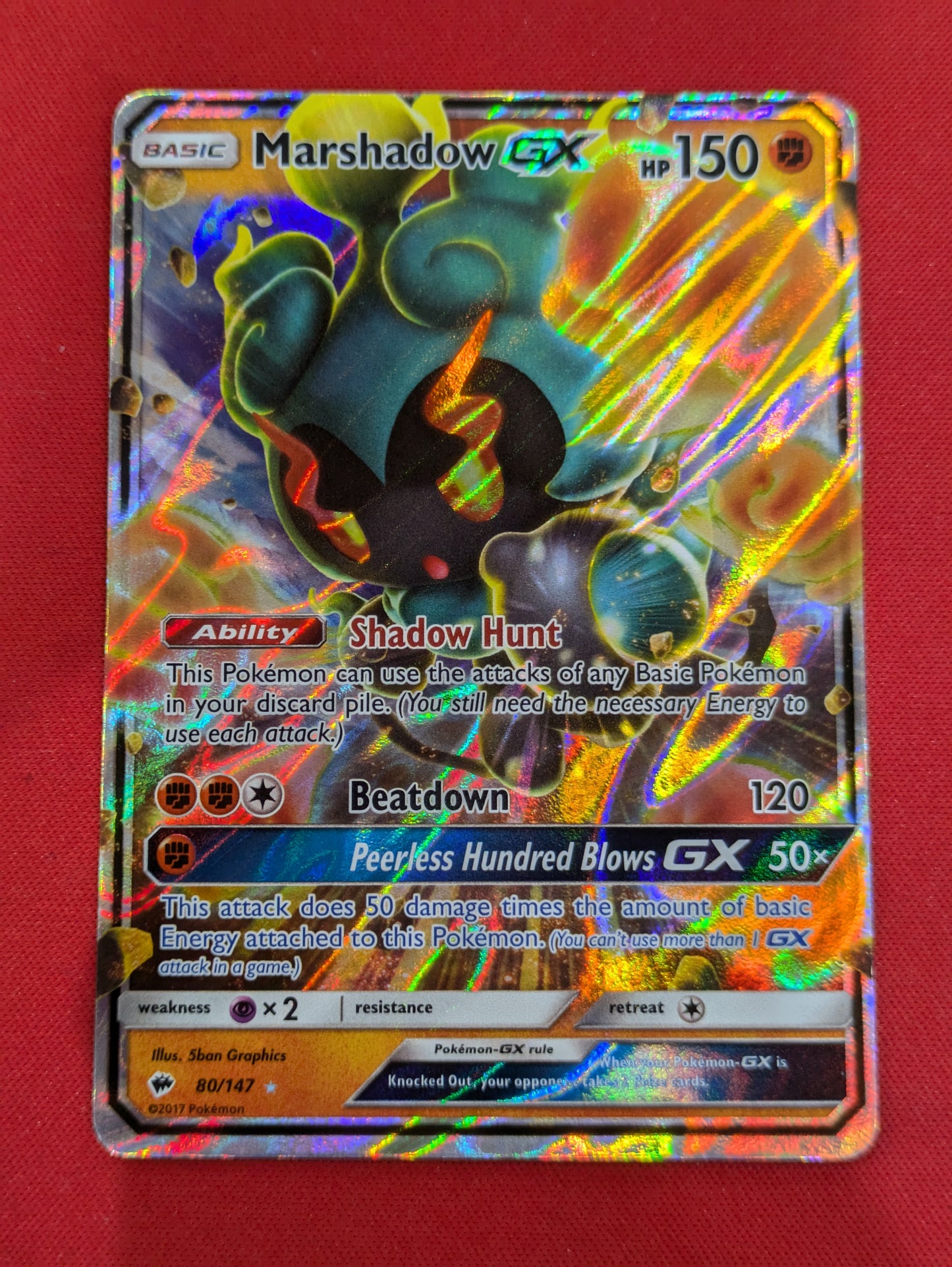 #80/147 Marshadow GX SM - Burning Shadows Ultra Rare nonsport