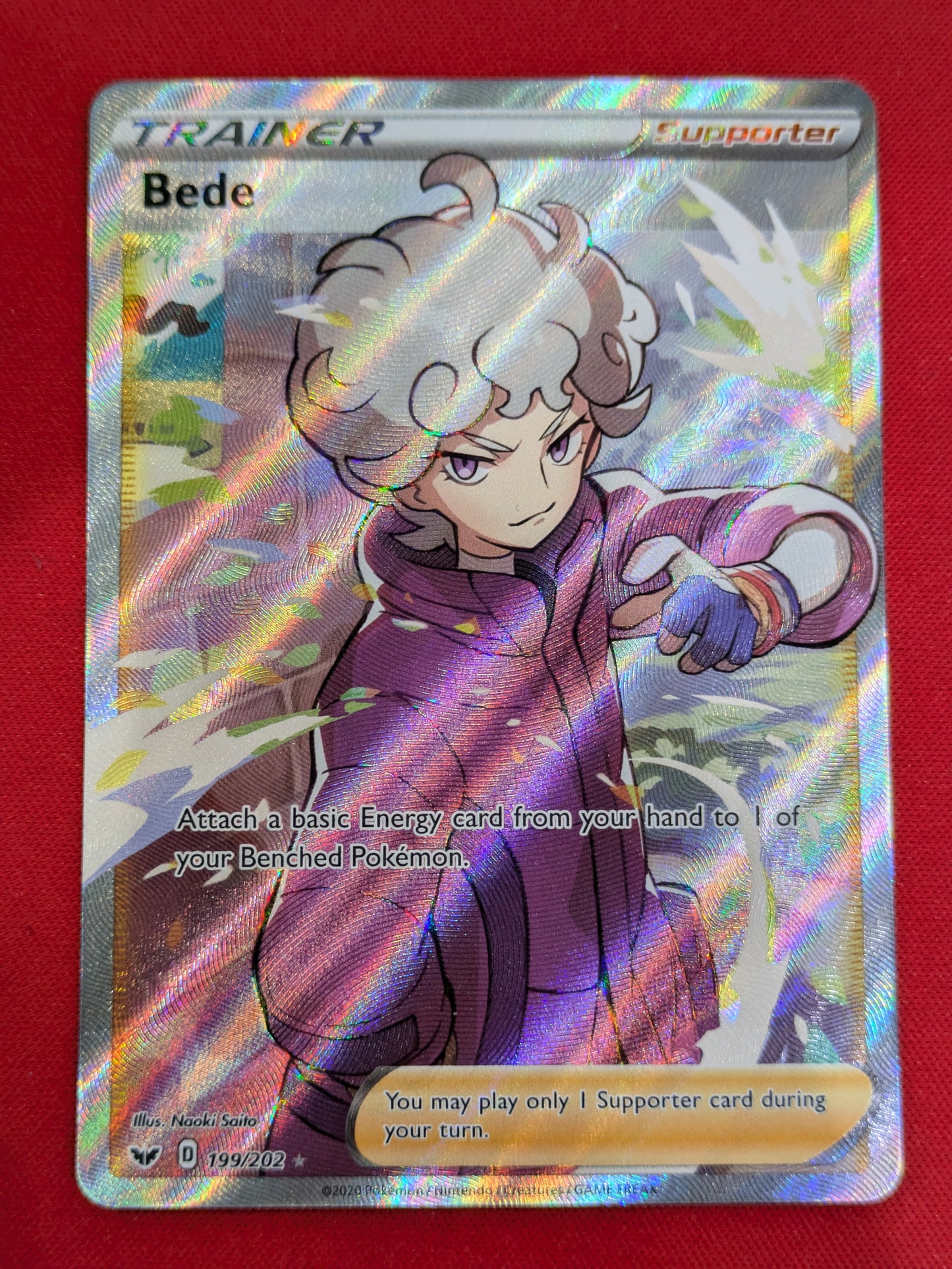 #199/202 Bede (Full Art) SWSH01: Sword & Shield Base Set Ultra Rare nonsport