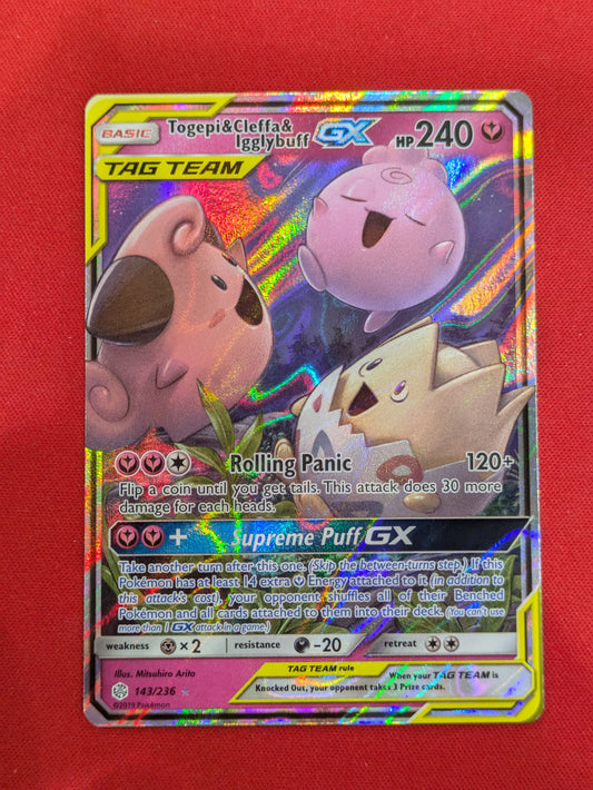 SM - Cosmic Eclipse #143/236 Togepi & Cleffa & Igglybuff GX