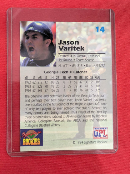 1994 Signature Rookies Draft Picks #14 Jason Varitek Signatures #/7750
