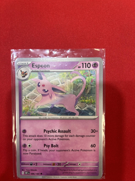 #086/197 Espeon SV03: Obsidian Flames