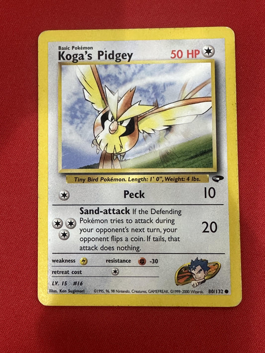#080/132 Koga's Pidgey (80) Gym Challenge