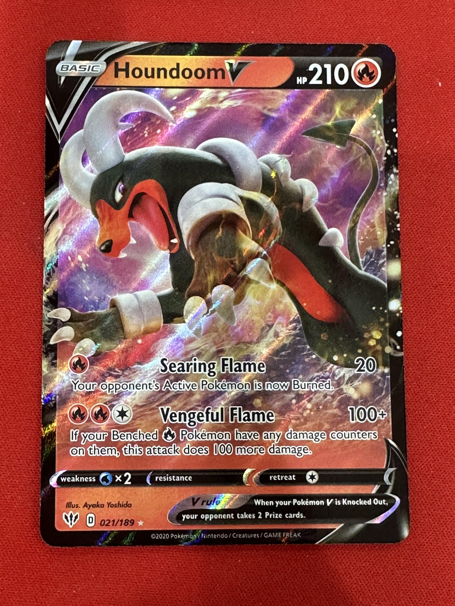 #021/189 Houndoom V SWSH03: Darkness Ablaze