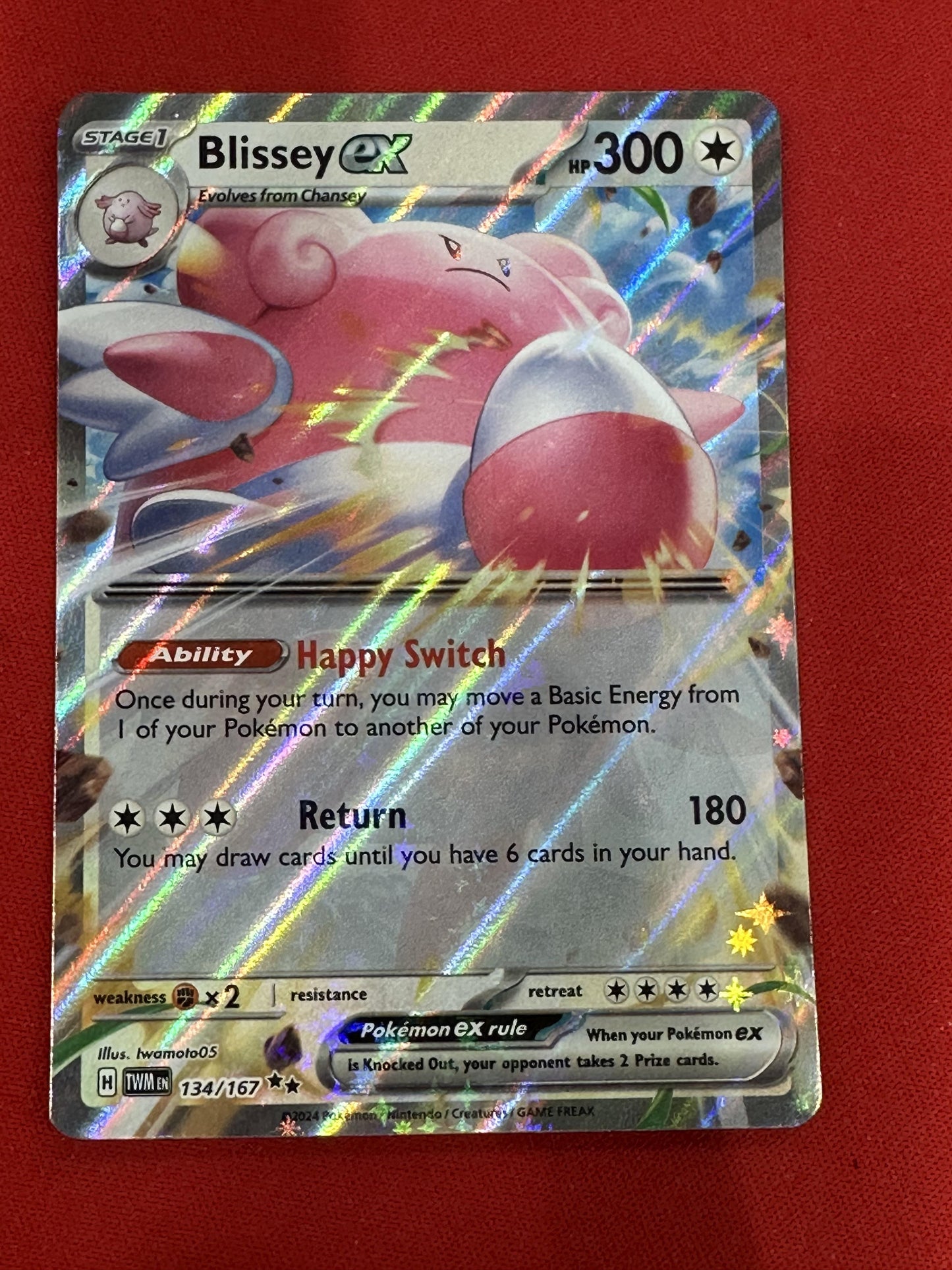 #134/167 Blissey ex SV06: Twilight Masquerade