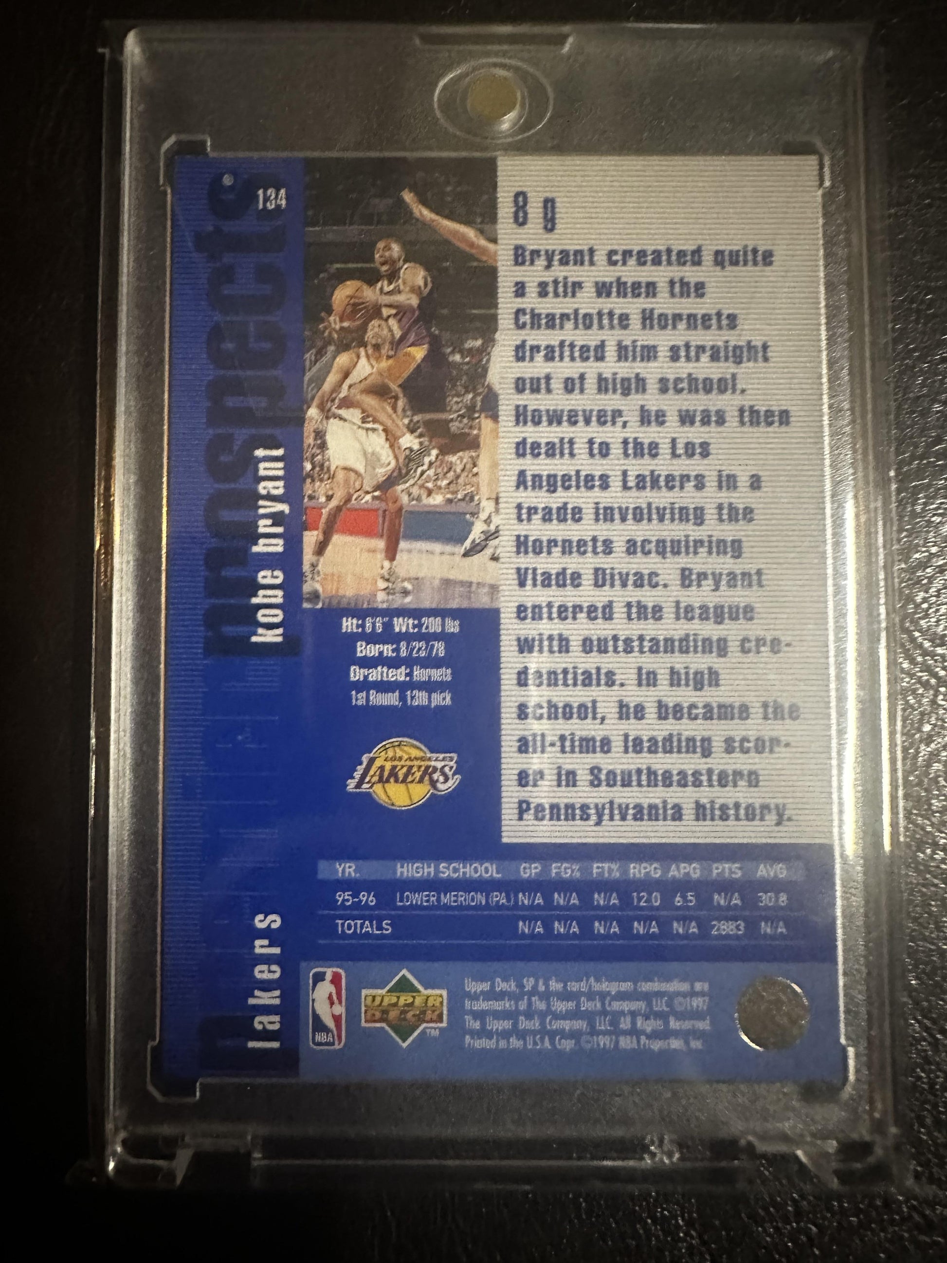 1996-97 SP #134 Kobe Bryant