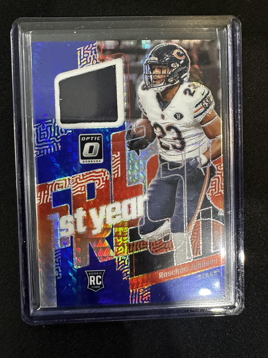 #FYF-RJ Roschon Johnson 2023 Donruss Optic MEM sports 1st Year Blue Hyper