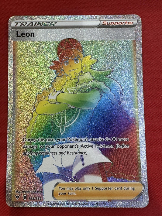 #195/185 Leon (Secret) SWSH04: Vivid Voltage