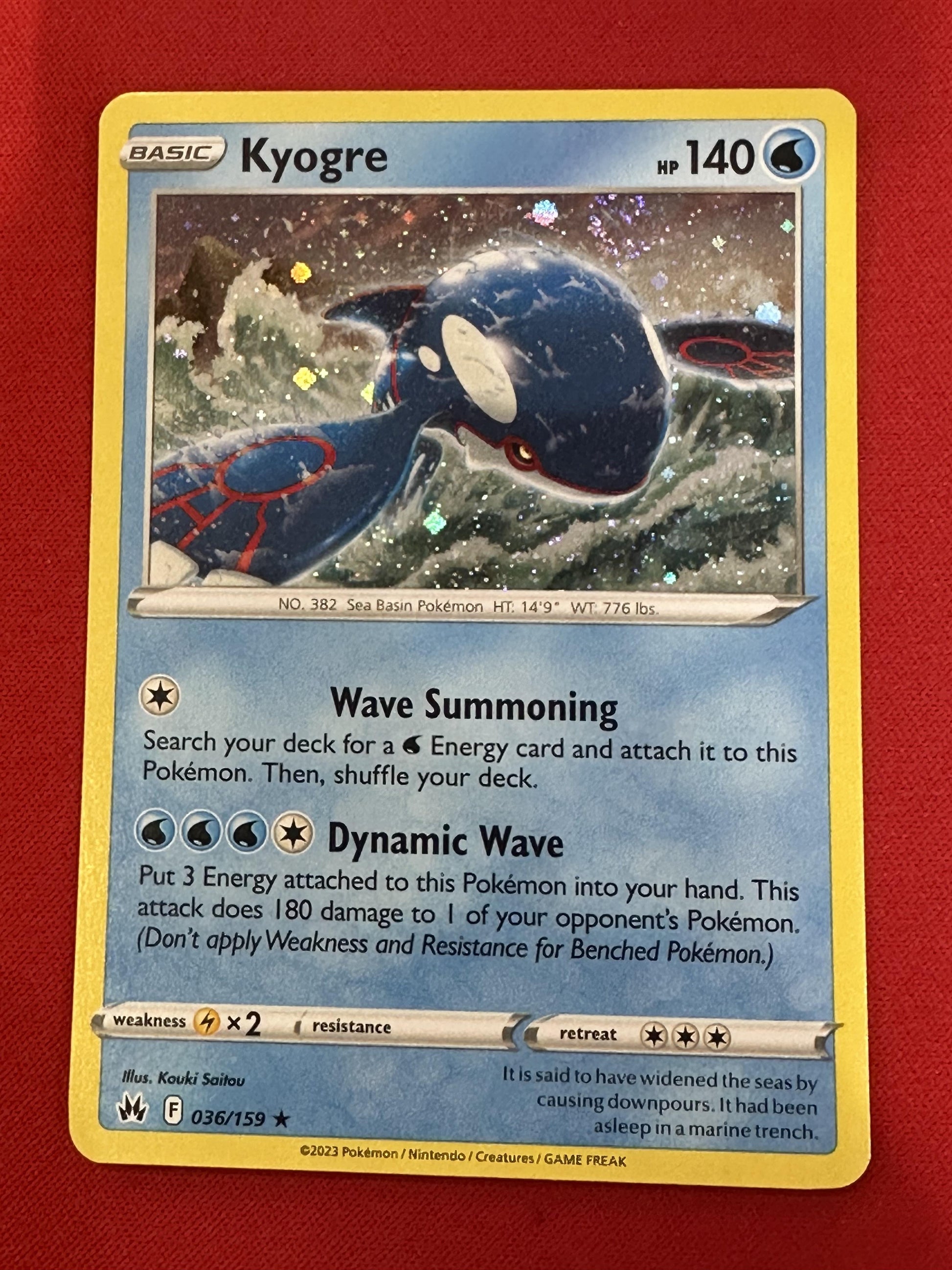 #036/159 Kyogre Crown Zenith