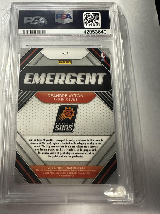 #1 Deandre Ayton 2018 Panini Prizm Emergent 10 GEM-MT sports Emergent