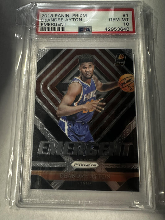 #1 Deandre Ayton 2018 Panini Prizm Emergent 10 GEM-MT sports Emergent