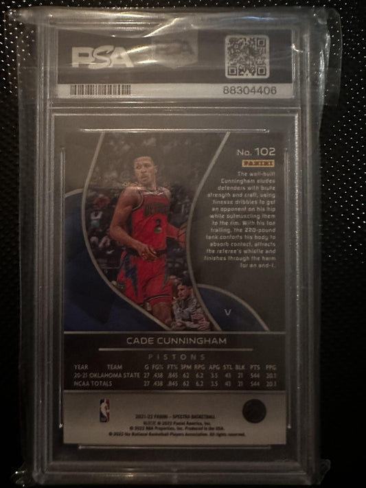 #102 Cade Cunningham 2021-22 Panini Spectra RC Rookie Detroit Pistons sports