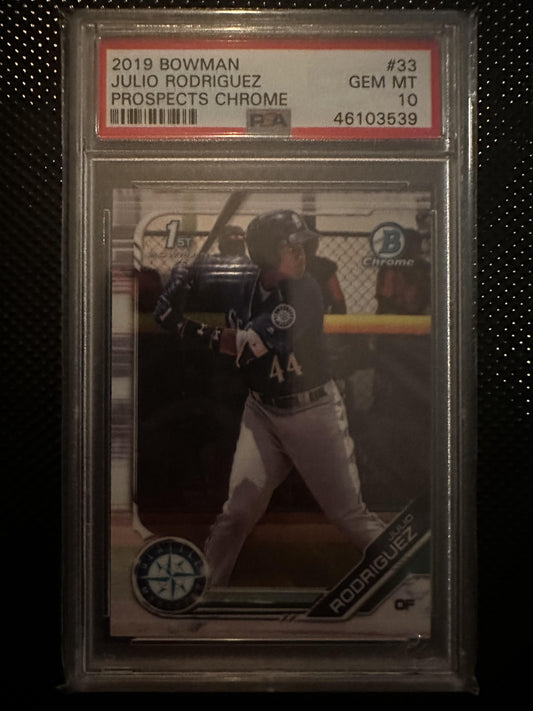 #BCP-33 Julio Rodriguez 2019 Bowman Seattle Mariners sports Chrome Prospects