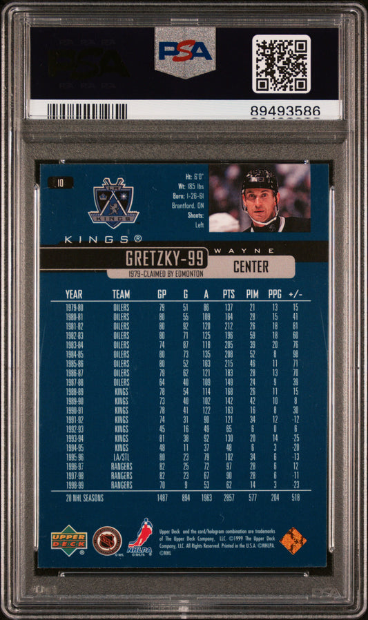 #10 Wayne Gretzky 1999-00 Upper Deck 8 Los Angeles Kings NM-MT sports