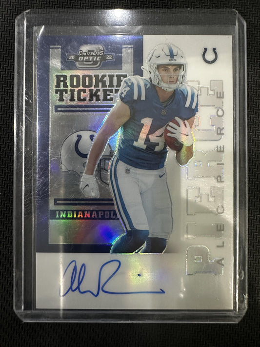 #12TR-AP Alec Pierce 2022 Panini Contenders Optic #/25 Colts Auto