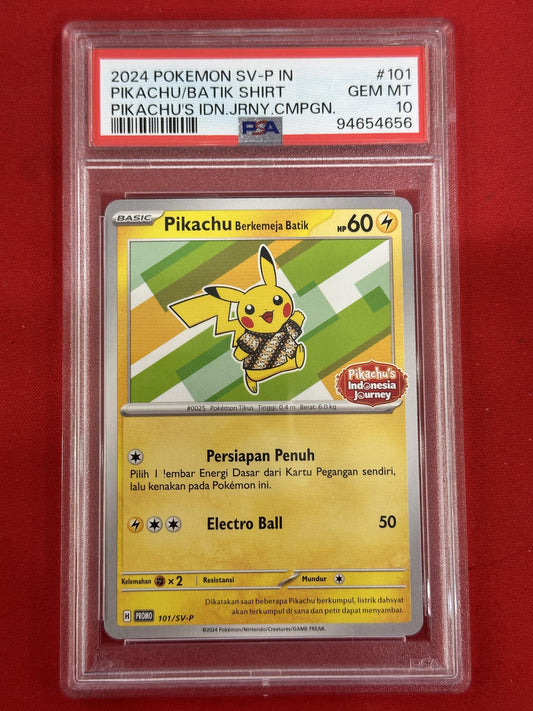 Pikachu Berkemeja batik GEM-MT 10 PSA