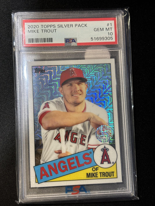 #1 Mike Trout 2020 Topps Silver Pack 1985 Chrome Promo 10 GEM-MT sports