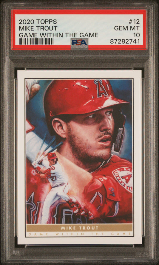 #12 Mike Trout 2020 Topps Game Within The Game 10 GEM-MT  Game Within The Game