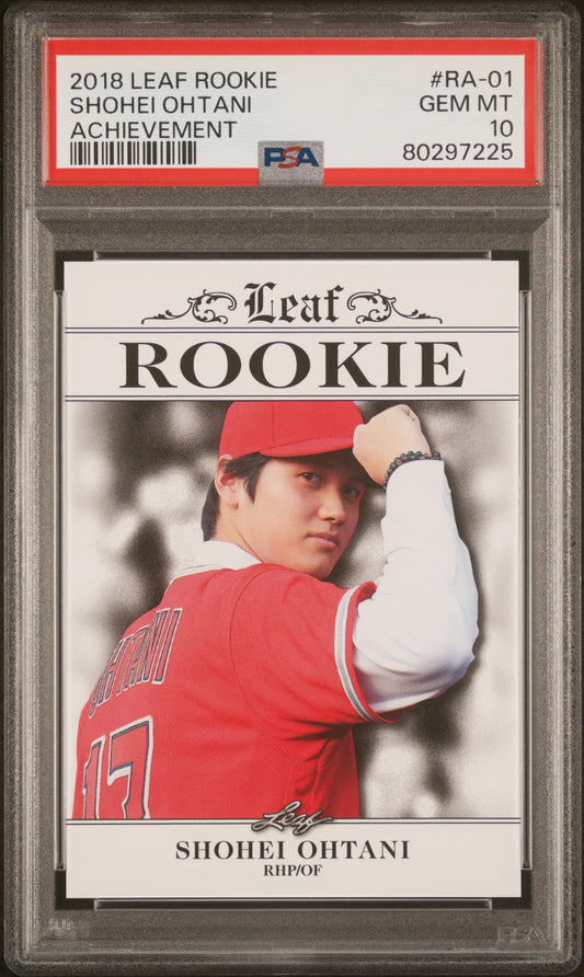 #RA-01 Shohei Ohtani 2018 Leaf Rookie Ohtani Achievement 10 GEM-MT Achievement