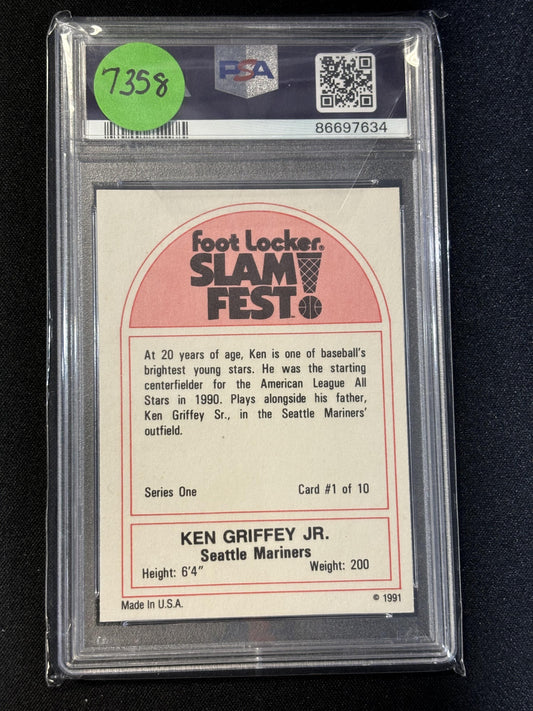 #1 Ken Griffey Jr. 1991 Foot Locker Slam Fest 9 Seattle Mariners MT sports