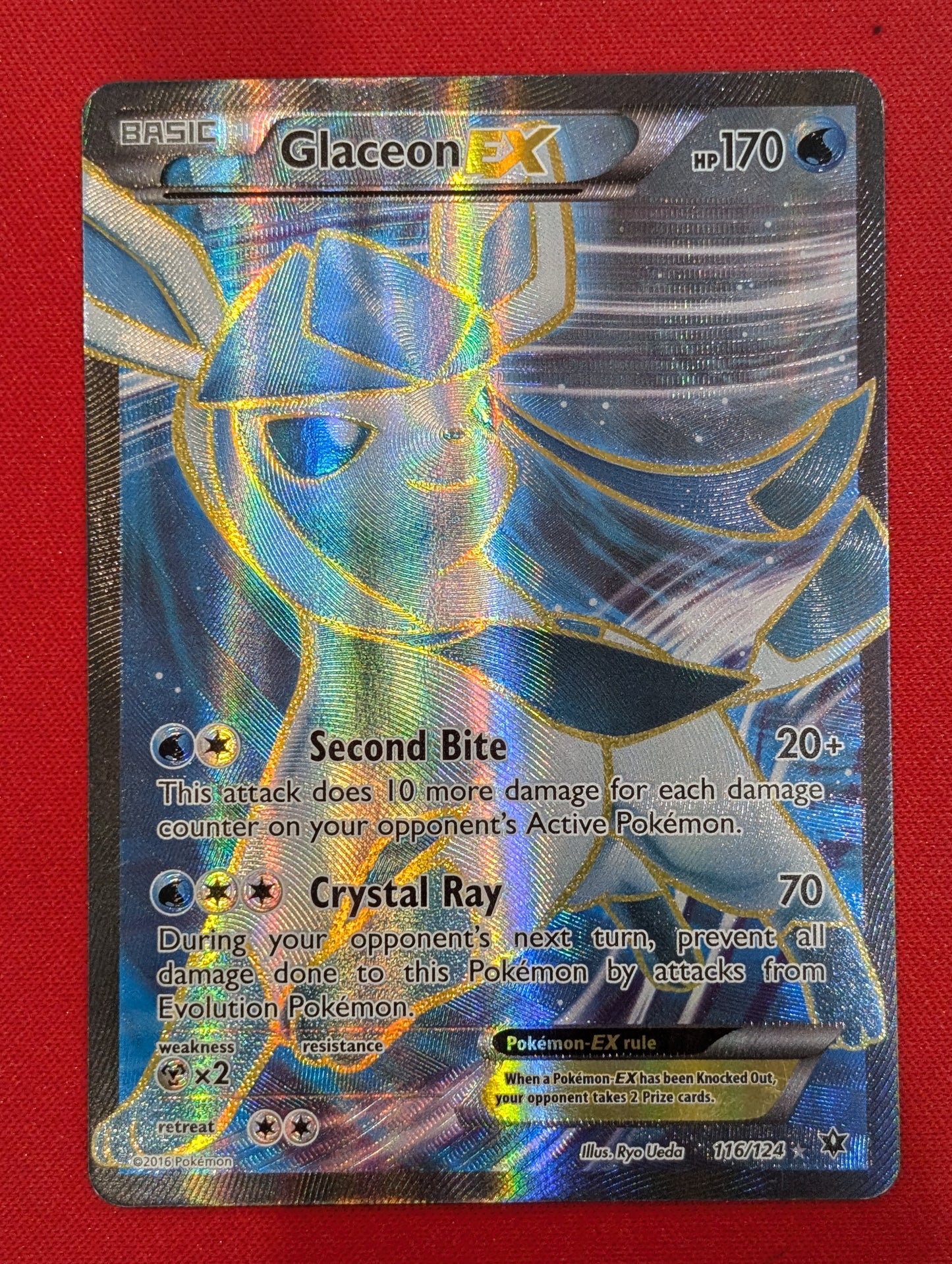 #116/124 Glaceon EX (Full Art) XY - Fates Collide