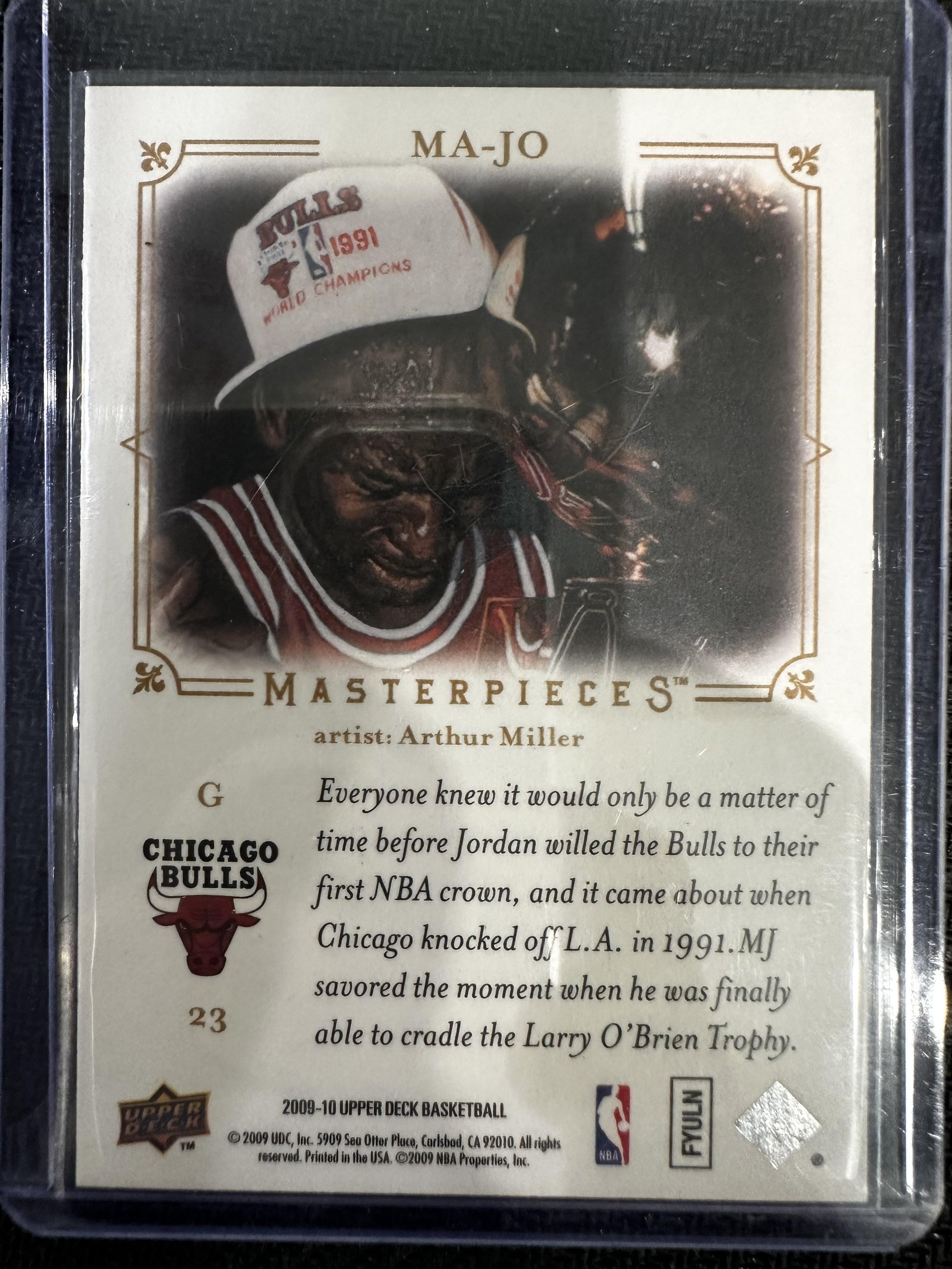 #MA-JO Michael Jordan 2009-10 Upper Deck Chicago Bulls sports Masterpieces