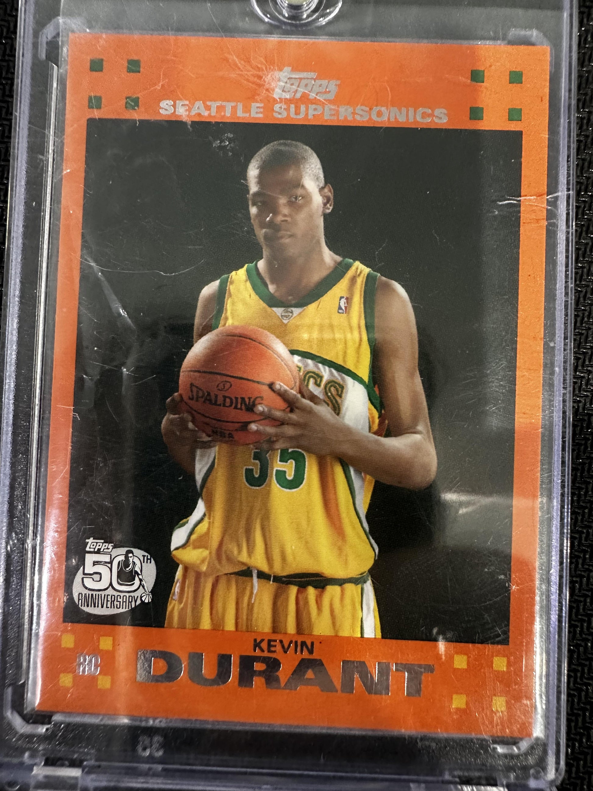 #2 Kevin Durant 2007-08 Topps Seattle SuperSonics sports Rookie Set Orange