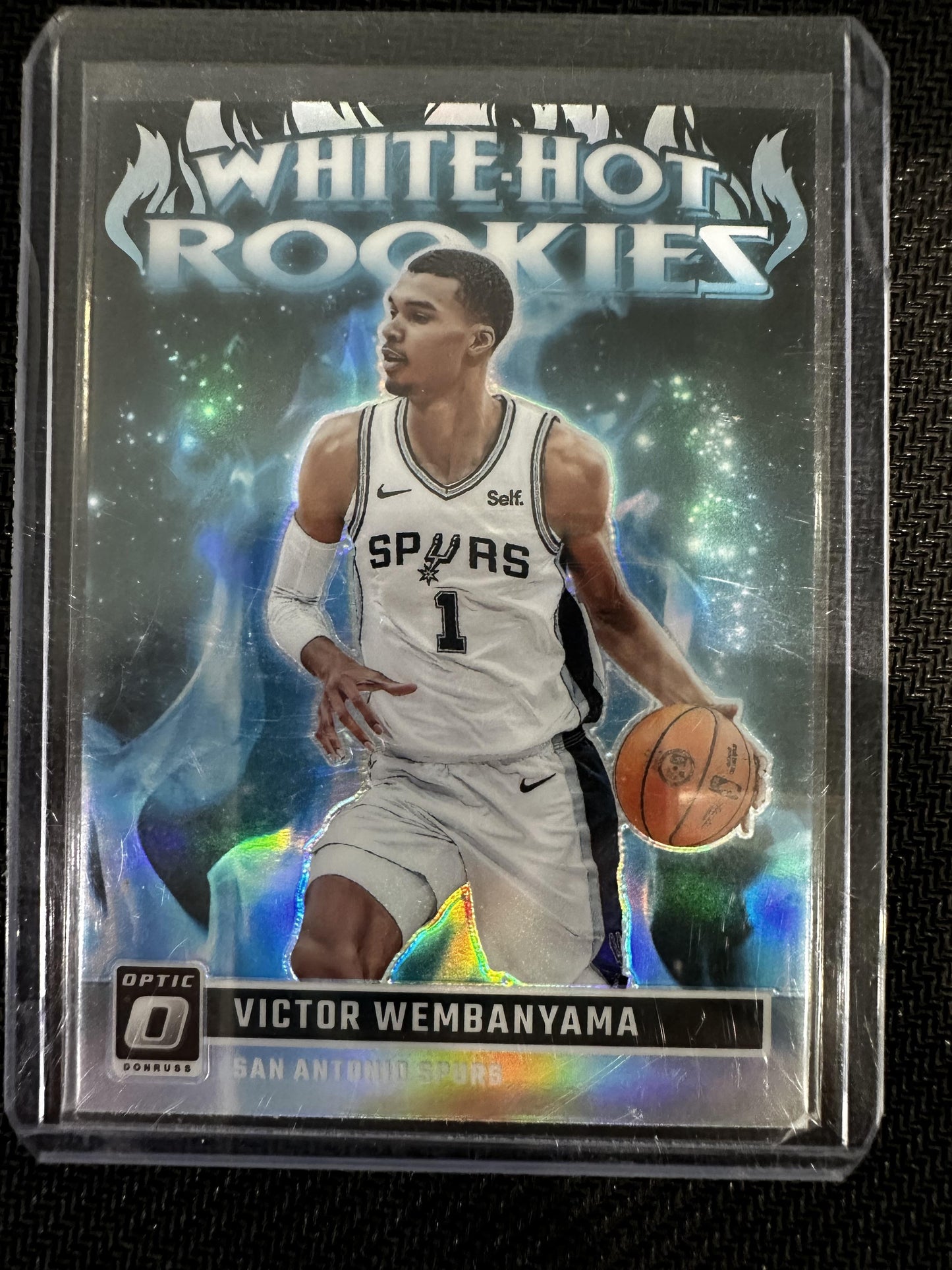 #2 Victor Wembanyama 2023-24 Donruss Optic Spurs White Hot Rookies Holo