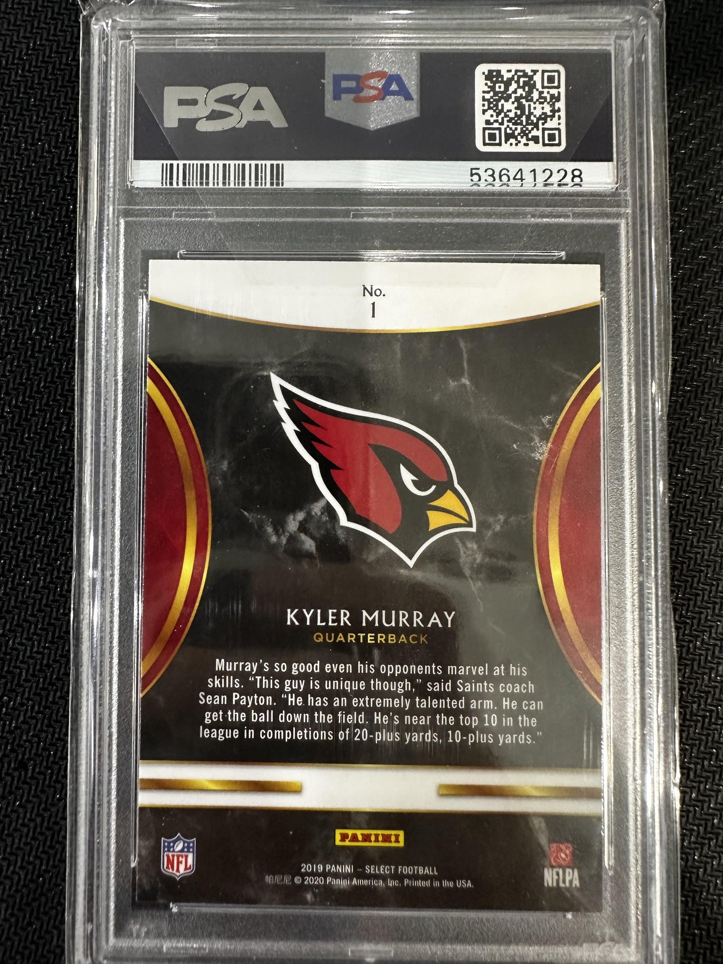 #1 Kyler Murray 2019 Panini Select Rookie 9 Rookie Selections