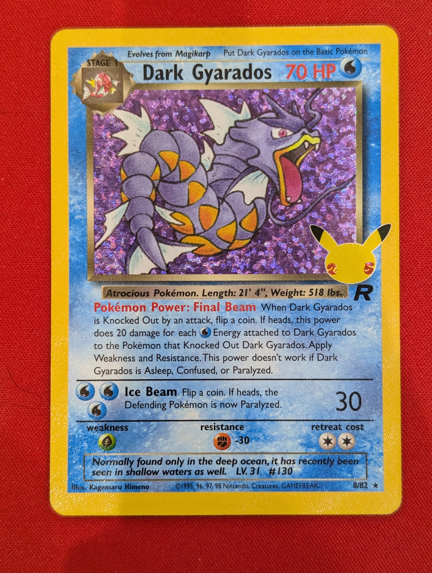 #8/82 Dark Gyarados Celebrations: Classic Collection