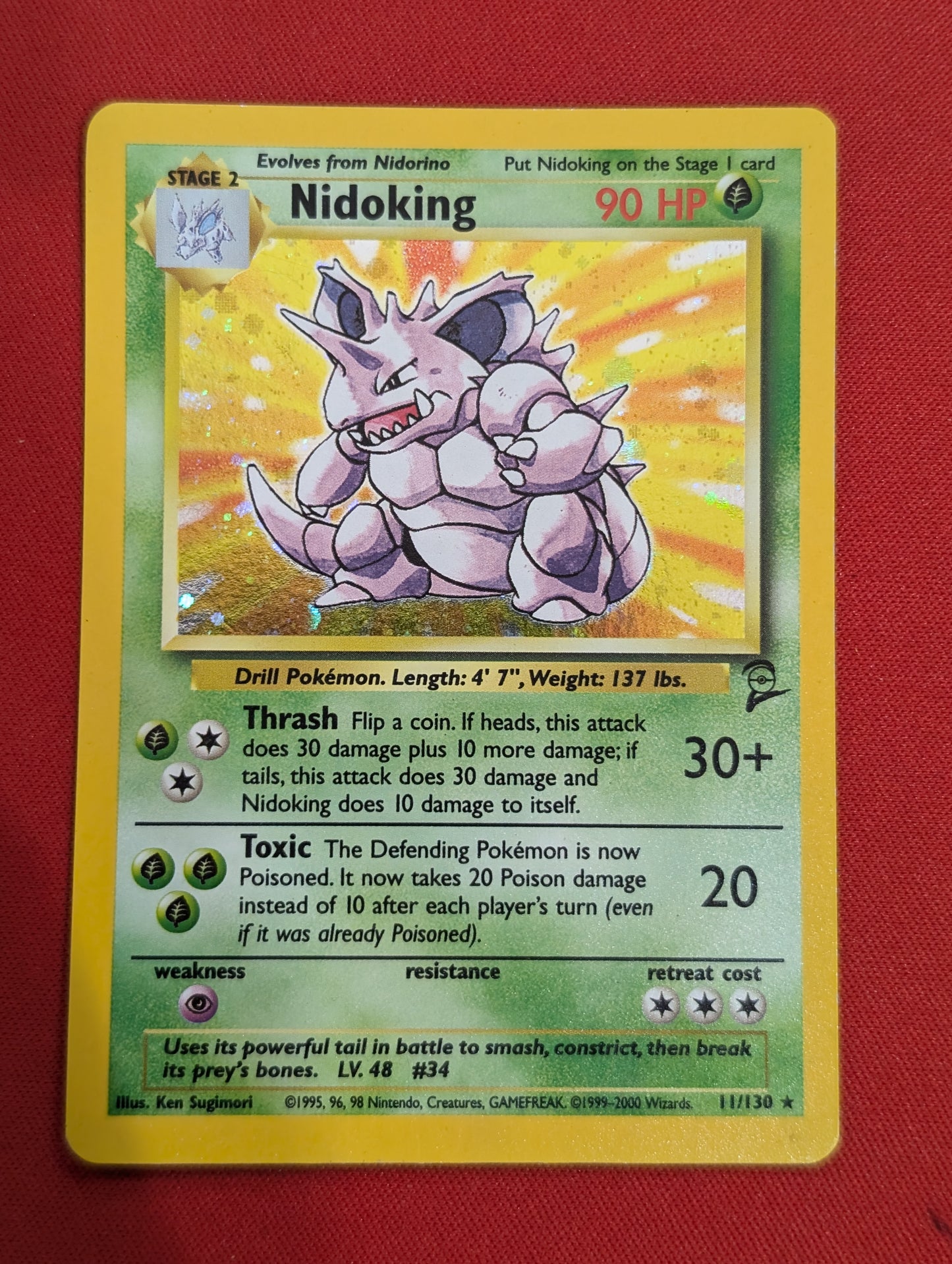 #011/130 Nidoking Base Set 2