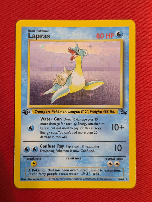 #10/62 Lapras (10) Fossil (1st ED)