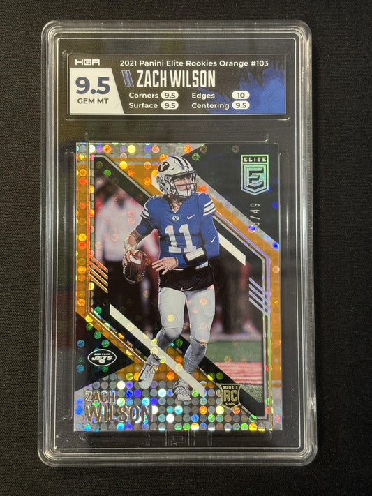 #5 Zach Wilson 2022 Donruss Elite 10 New York Jets GEM-MT sports