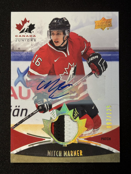 #24 Mitch Marner 2016 Upper Deck Team Canada Juniors Canada sports