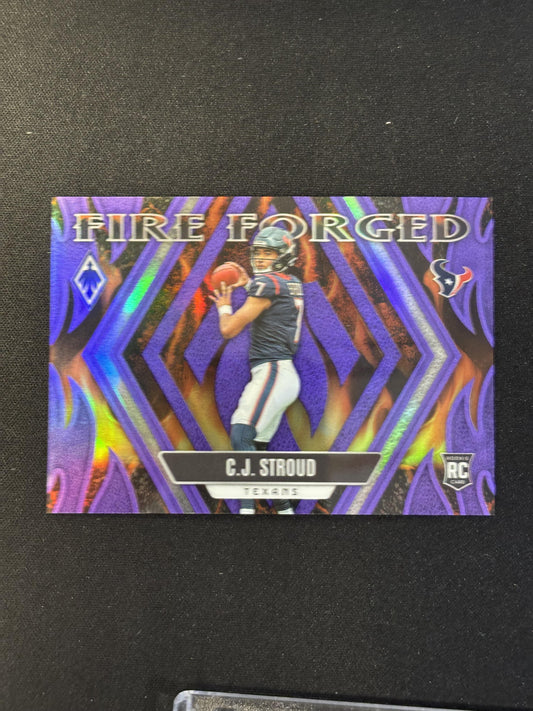#FF-6 C.J. Stroud 2023 Panini Phoenix SN #/125 Houston Texans Fire Forged Purple